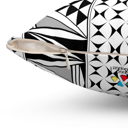 Southwest Sunrise in Gray Square Pillow