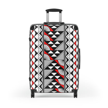 Southwest Rain and Sun in Red Suitcases