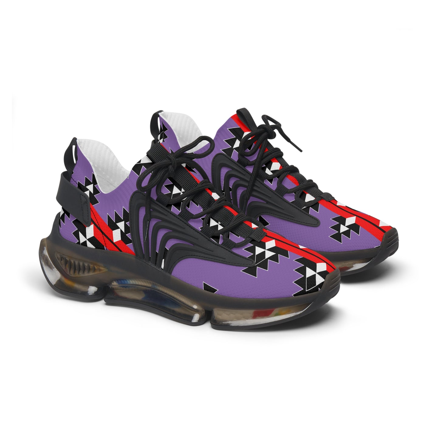 Native Woven Stories in Purple Women's Mesh Sneakers