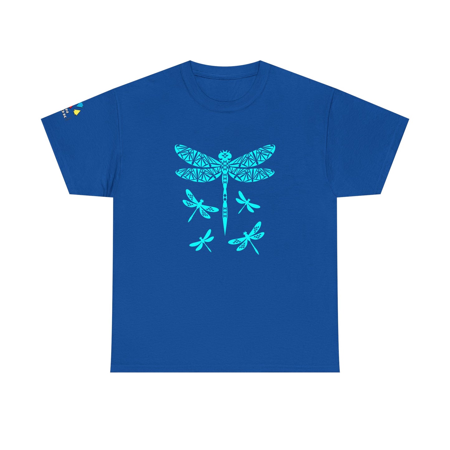 Native Dragonfly in Teal Gildan Unisex Tee
