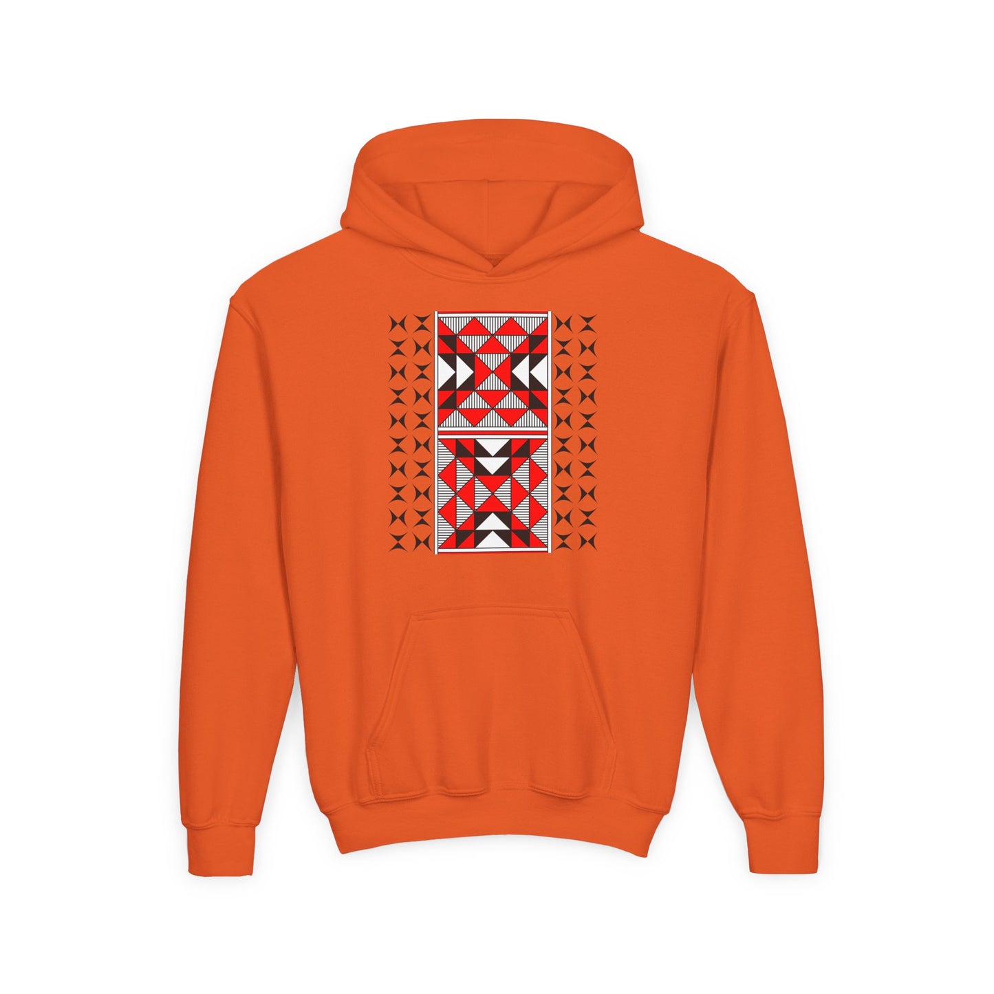 Sacred Mountains in Red Youth Heavy Blend Hooded Sweatshirt