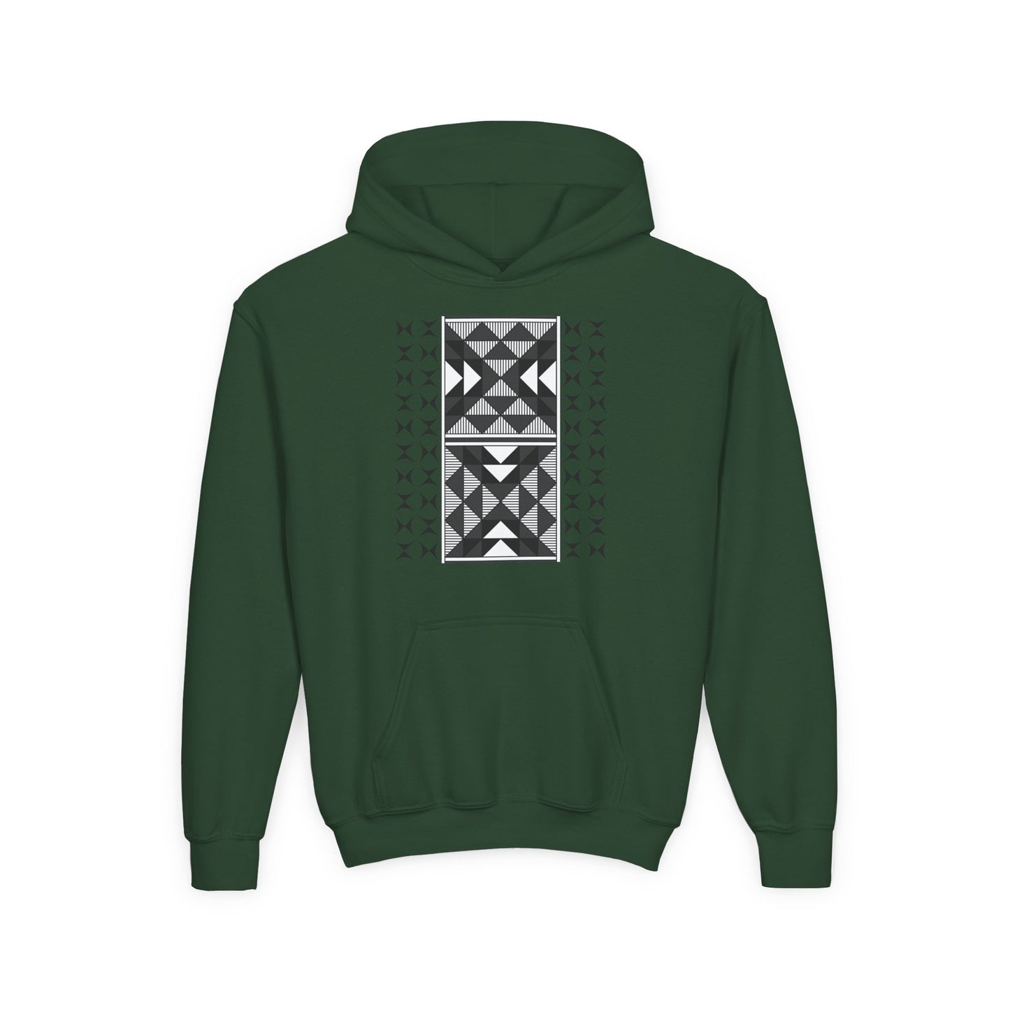 Sacred Mountains in Charcoal Youth Heavy Blend Hooded Sweatshirt