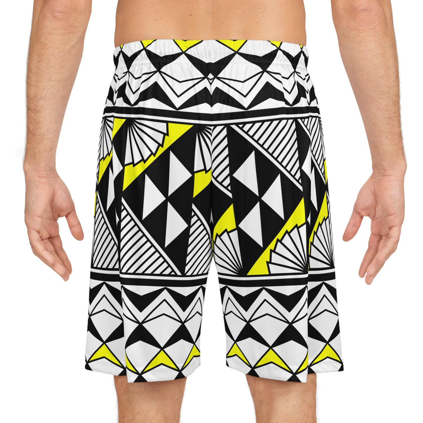 Sun and Rain  in Yellow Basketball Shorts