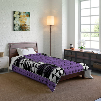 Southwest Feather Blessing on Light Purple Comforter