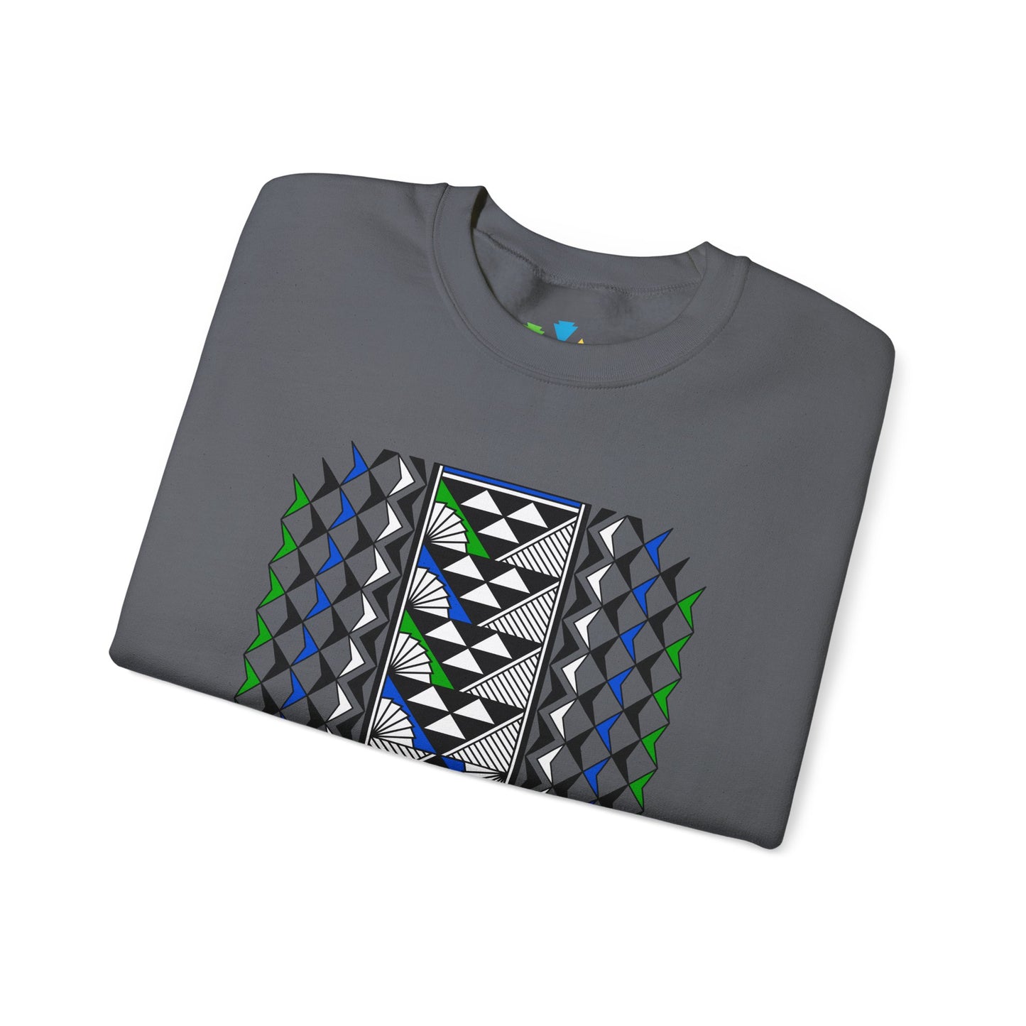 Sun and Rain in Green/Blue Unisex Sweatshirt