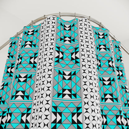 Southwest Mountains in Turquoise Shower Curtains