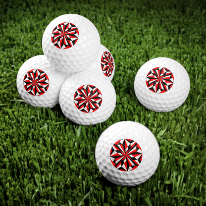 Desert Flower in Red Golf Balls, 6pcs