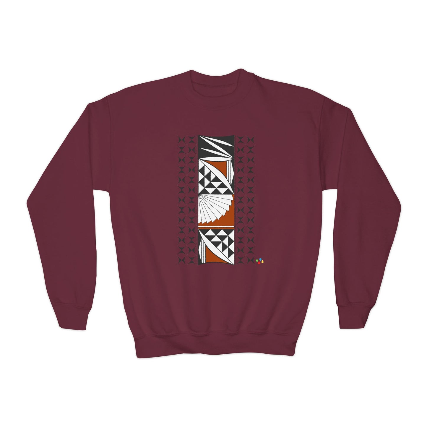 Southwest Sunrise in Rust Youth Crewneck Sweatshirt