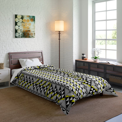 Southwest Rain and Sun in Yellow Comforter