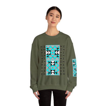 Sacred Mountains in Turquoise Unisex Sweatshirt