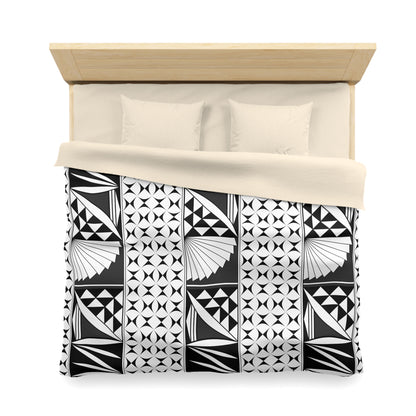 Southwest Sunrise in Charcoal Microfiber Duvet Cover