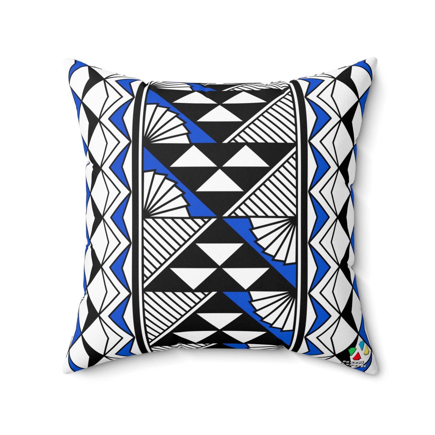 Sun and Rain in Blue Spun Polyester Square Pillow