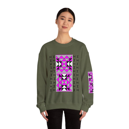 Sacred Mountains in Pink Unisex Sweatshirt