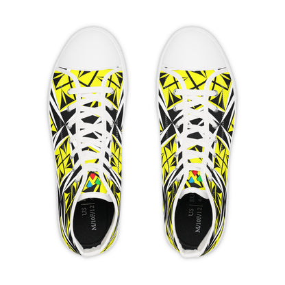 Sacred Winds in Yellow High Top Sneakers