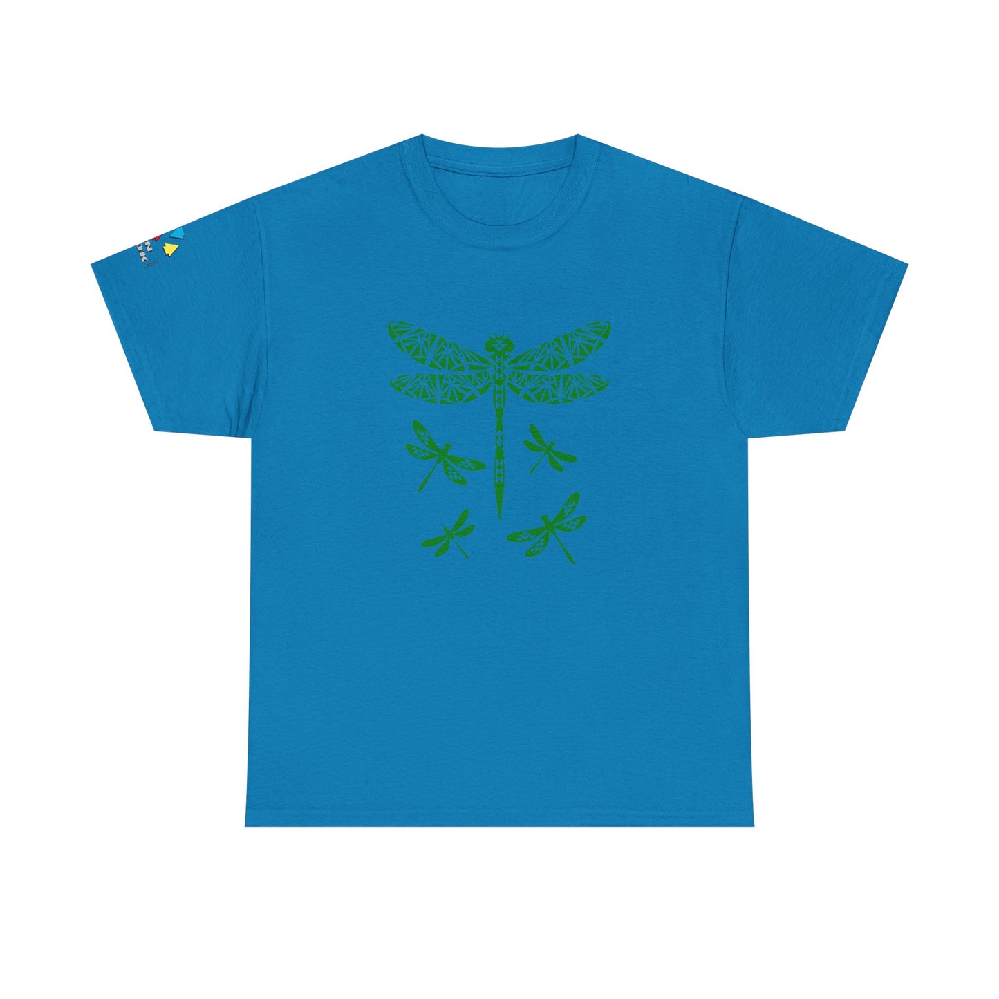 Native Dragonfly in Green Gildan Unisex Tee