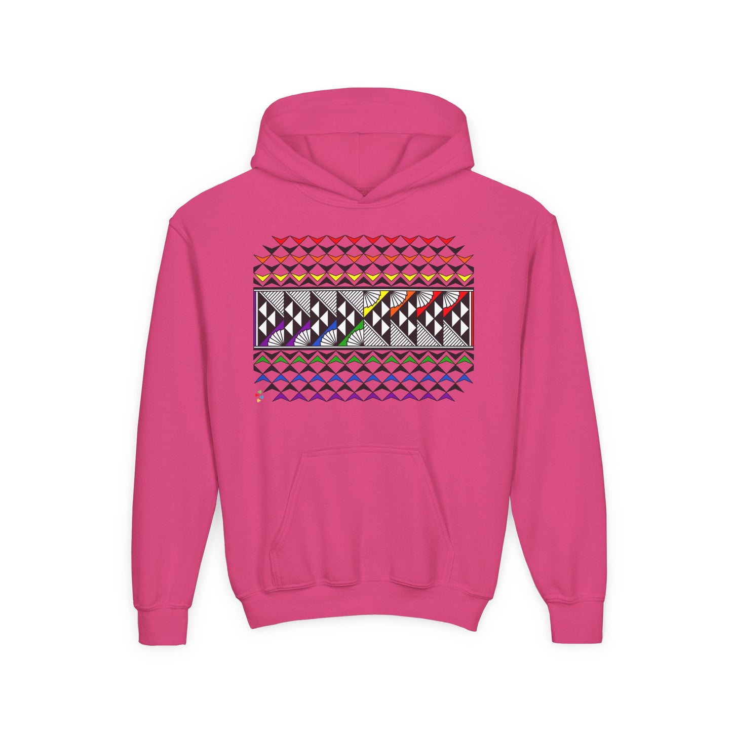 Rainbow Rain and Sun Youth Heavy Blend Hooded Sweatshirt