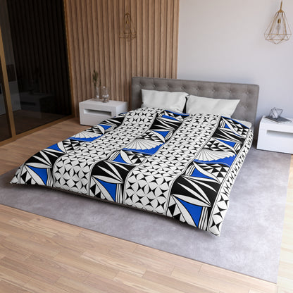 Southwest Sunrise in Blue Microfiber Duvet Cover