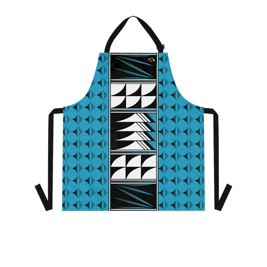 Feather Blessing on Teal Two Pocket Apron