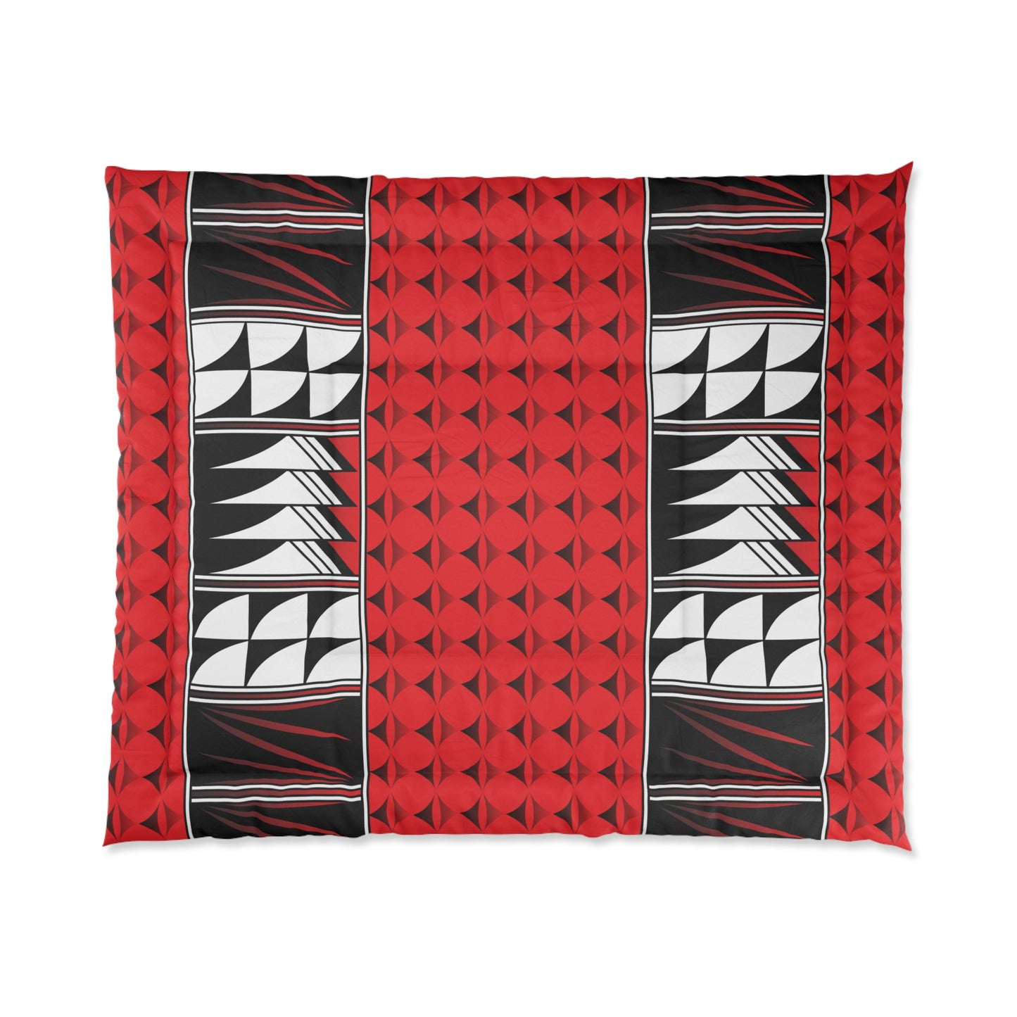 Southwest Feather Blessing on Red Comforter