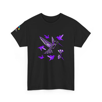 Hummingbird Blessing in Purple Gildan Unisex Tee