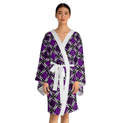 Sacred Winds in Purple Kimono Robe – Where Comfort Meets Native Grace