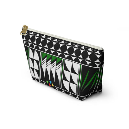 Blessed Feathers in Green Pouch w T-bottom