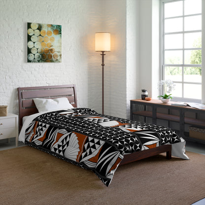 Southwest Sunrise on Black Comforter