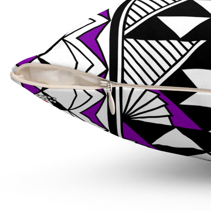 Sun and Rain in Purple Spun Polyester Square Pillow