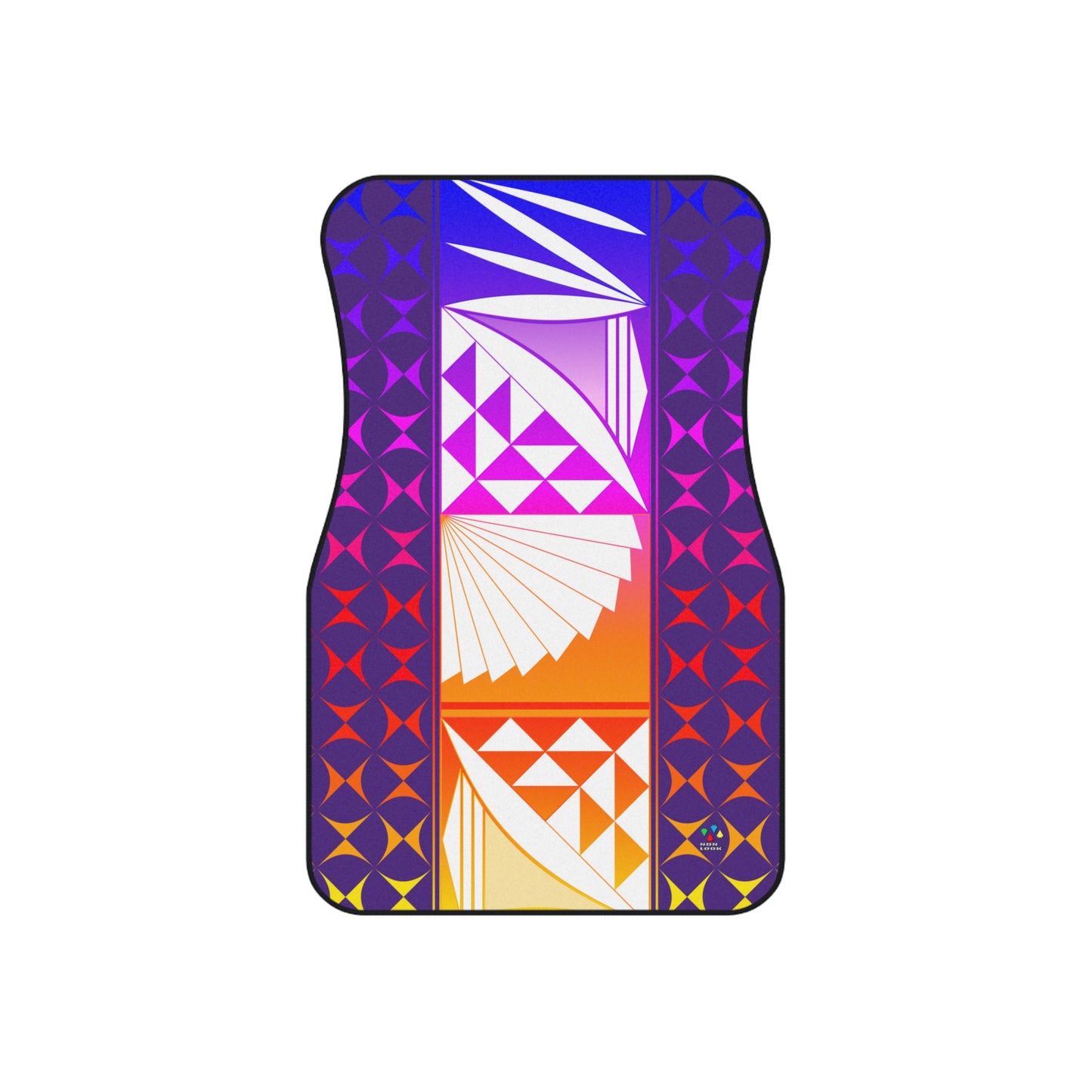Rainbow Sunrise on Purple Car Mats (Set of 4)