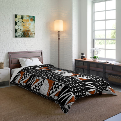 Southwest Sunrise on Black Comforter