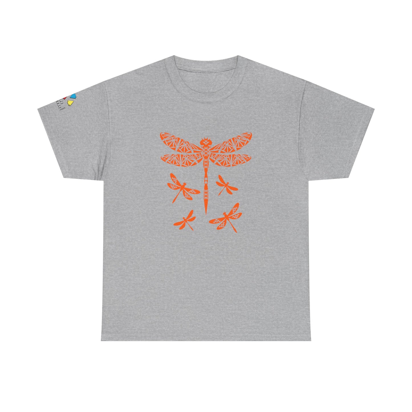 Native Dragonfly in Orange Gildan Unisex Tee