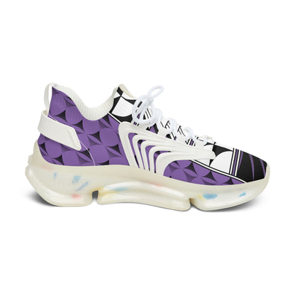 Feather Blessing on Purple Women's Mesh Sneakers