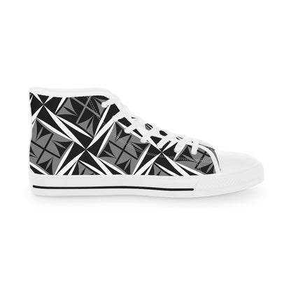 Sacred Winds in Charcoal High Top Sneakers