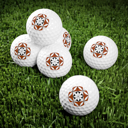 Native Snowflake Golf Balls, 6pcs