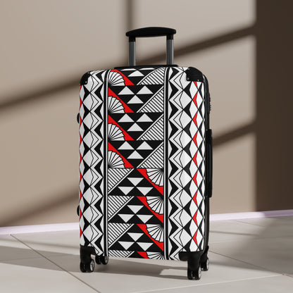 Southwest Rain and Sun in Red Suitcases