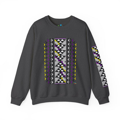 Sun and Rain in Purple/Yellow Unisex Sweatshirt