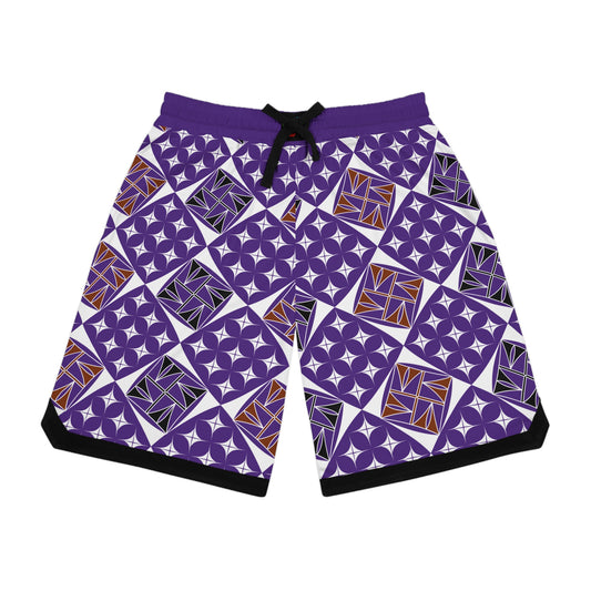 Sacred Universe in Purple Basketball Rib Shorts