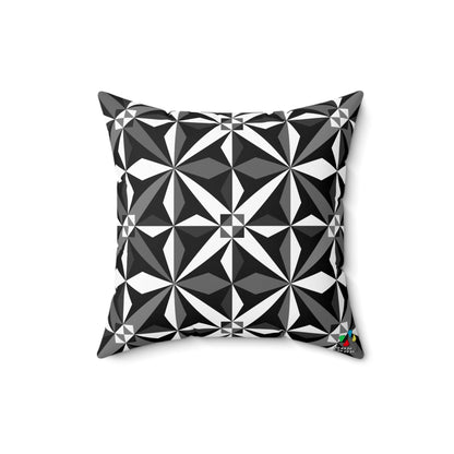 Morning Star in Black Square Pillow