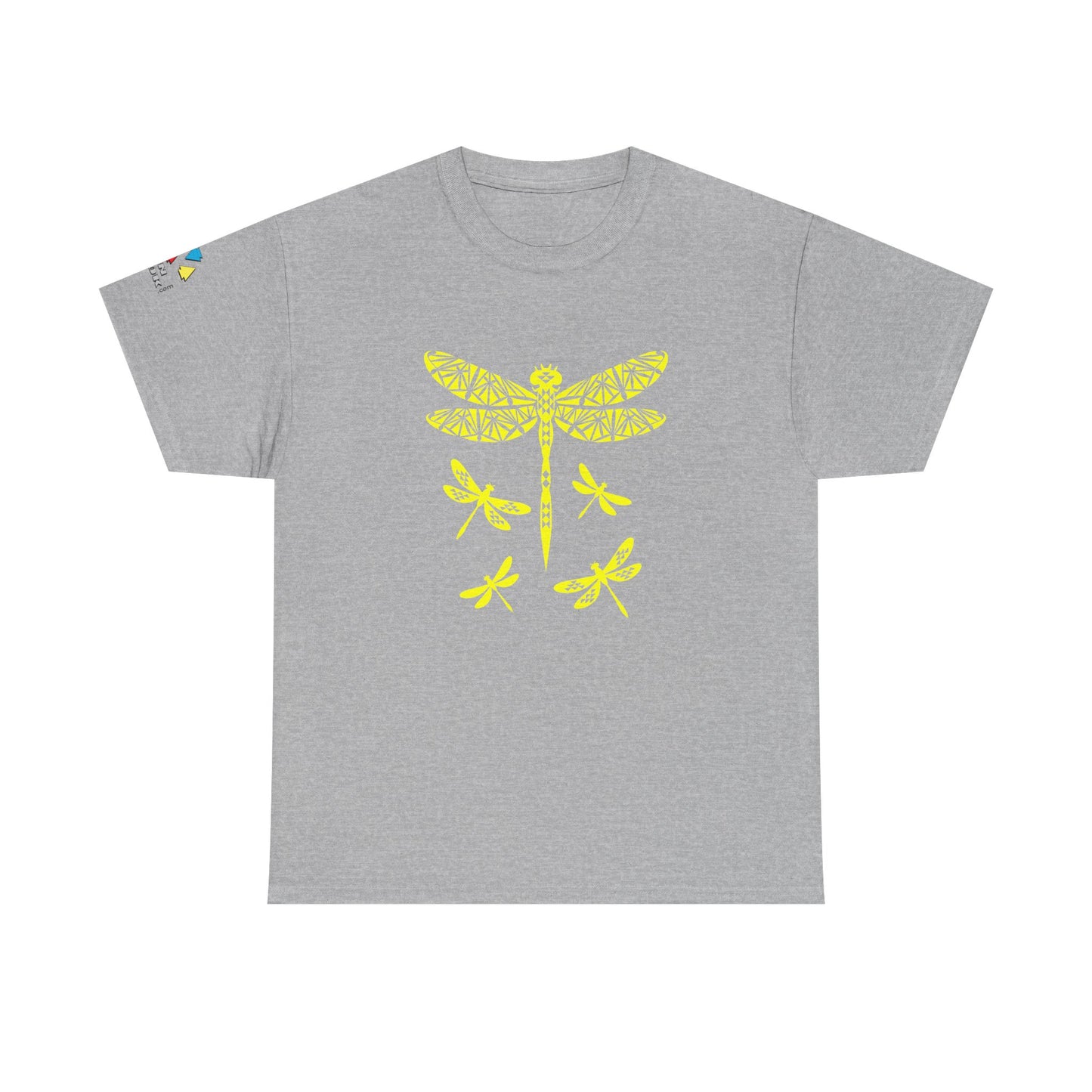 Native Dragonfly in Yellow Gildan Unisex Tee