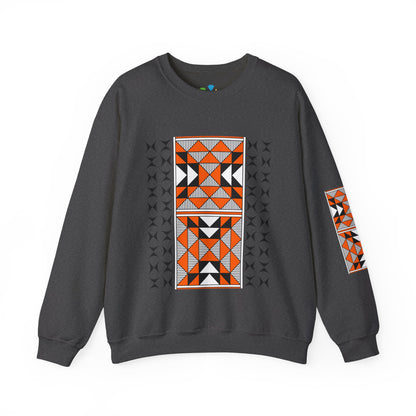 Sacred Mountains in Orange Unisex Sweatshirt