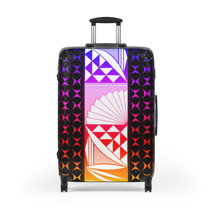 Rainbow Sunrise on Black Suitcases