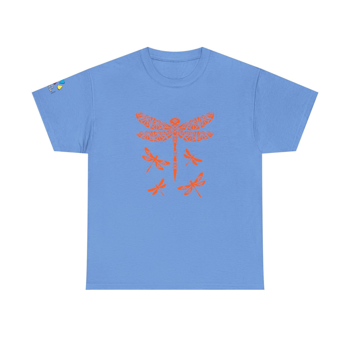 Native Dragonfly in Orange Gildan Unisex Tee