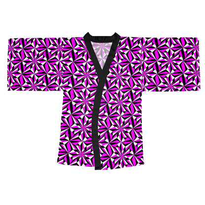 Desert Flowers in Pink Kimono Robe – Where Comfort Meets Native Grace