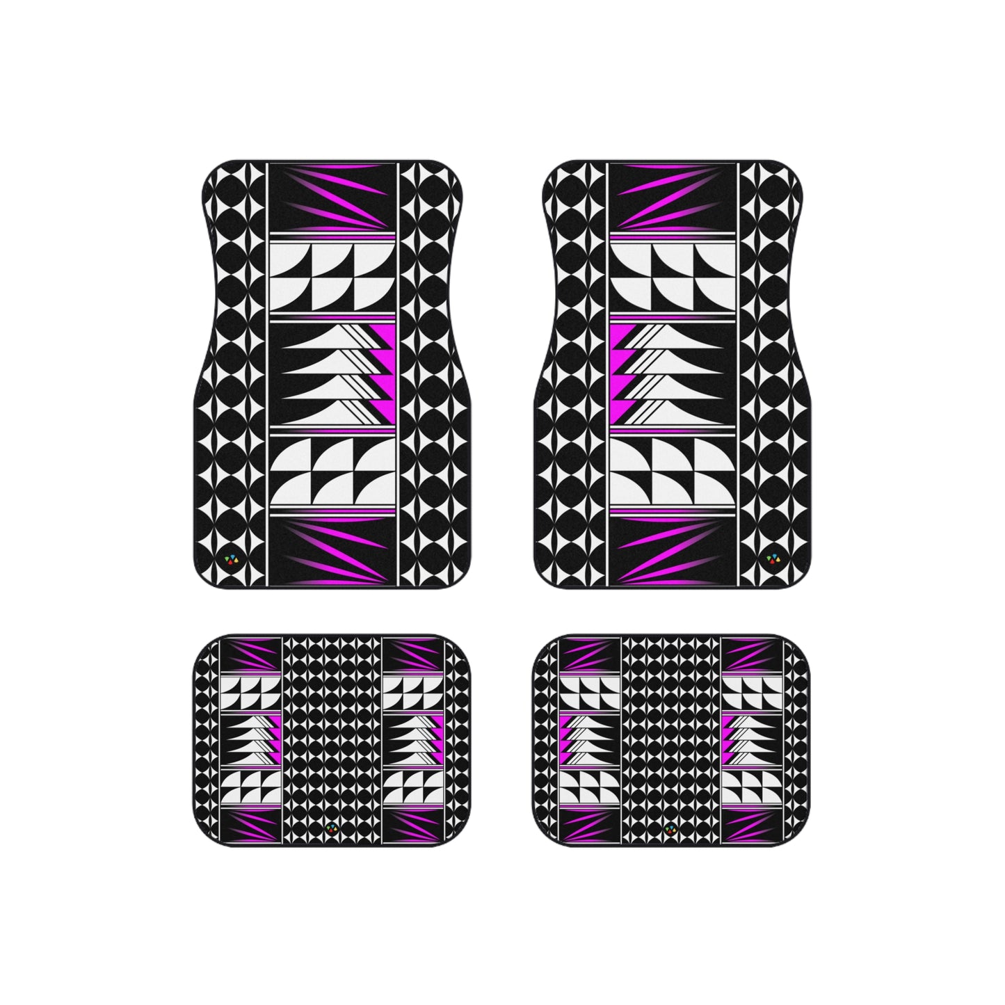Pink Native Feather Blessings Car Mats (Set of 4)