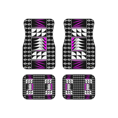 Pink Native Feather Blessings Car Mats (Set of 4)