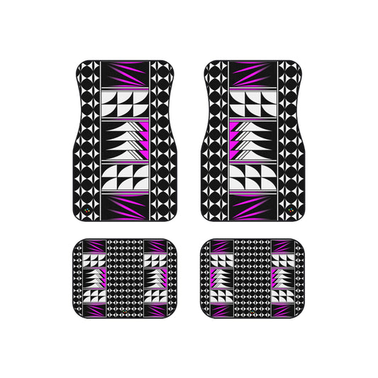 Pink Native Feather Blessings Car Mats (Set of 4)