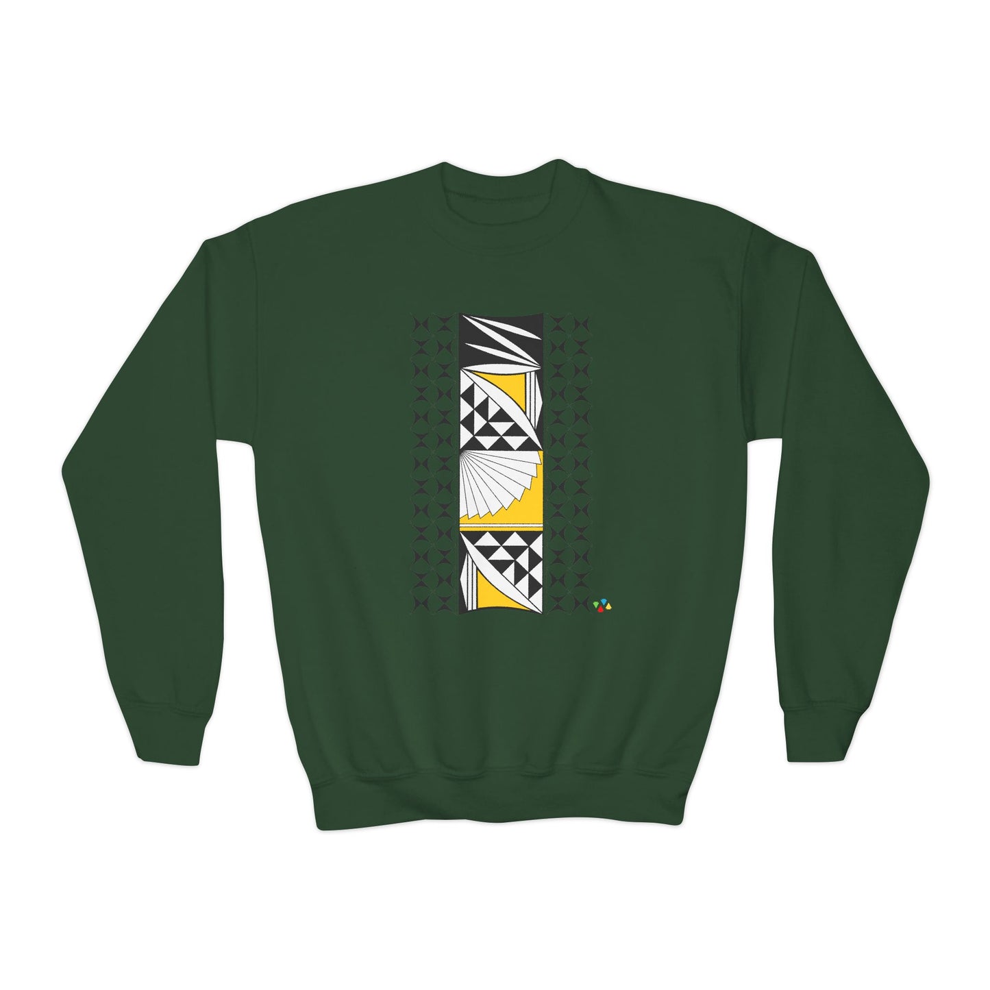 Southwest Sunrise in Yellow Youth Crewneck Sweatshirt