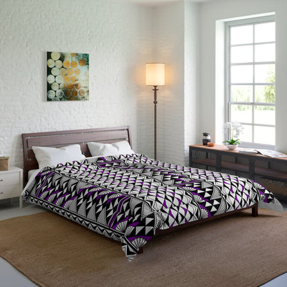 Southwest Rain and Sun in Purple Comforter