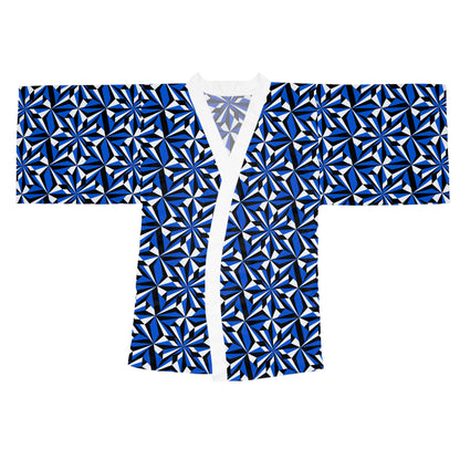 Desert Flowers in Blue Kimono Robe – Where Comfort Meets Native Grace