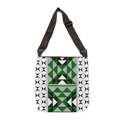 Green Native Sacred Mountains Adjustable Tote Bag